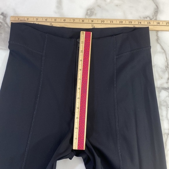 Zara Ponte Zip Front Leggings Women Size Large Black Slim Skinny Stretchy Active - Picture 7 of 11